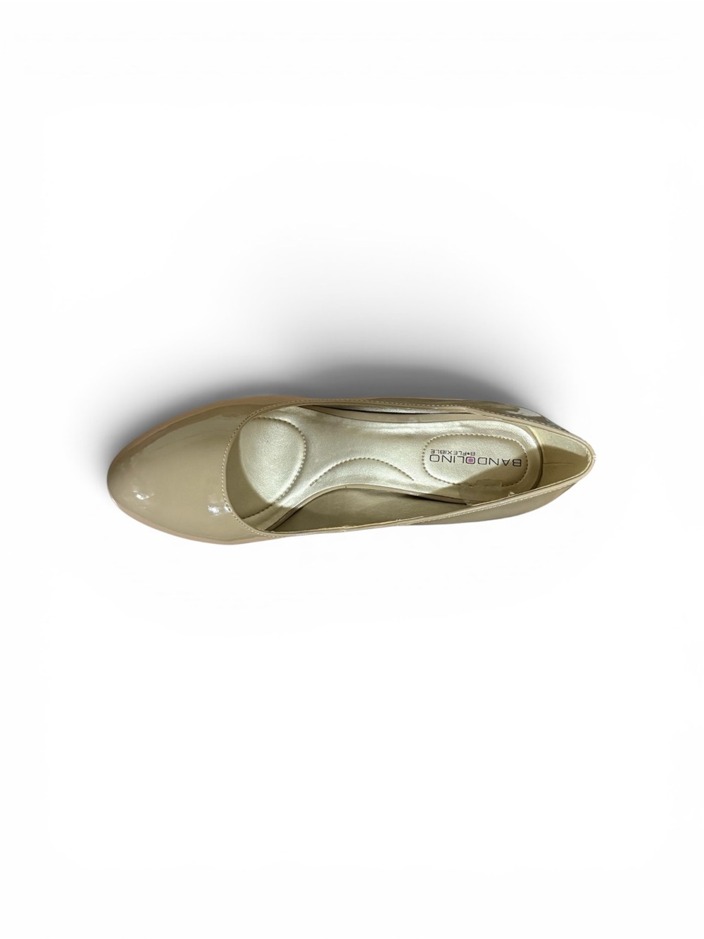 Bandolino Beige Patent Leather Ballet Flat